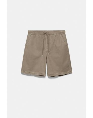 풀앤베어 코튼 드로스트링 스웨트 반바지 3665/502 KHAKI