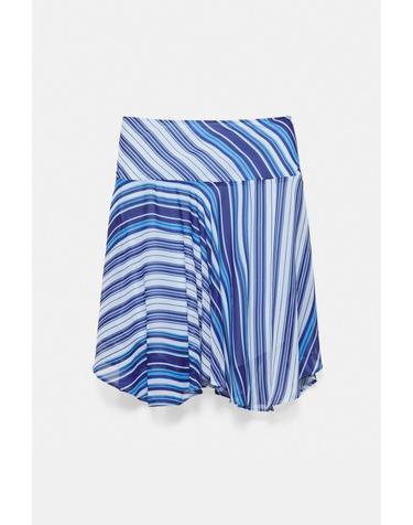 풀앤베어 비대칭 스트라이프 미디 스커트 7385/402 DEEP BLUE