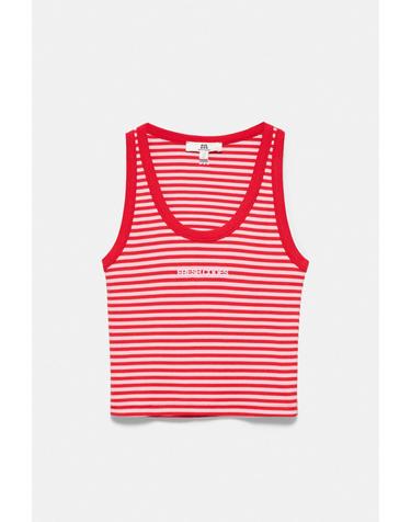 풀앤베어 스트라이프 라운드넥 민소매 탱크탑 7231/330 PALE PINK