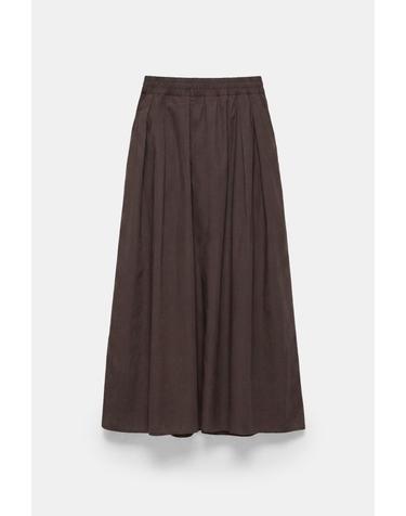 풀앤베어 케이프 스타일 포플린 롱 스커트 3385/336 BROWN