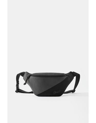 풀앤베어 혼합 소재 로고 벨트백 5060/840 GREY