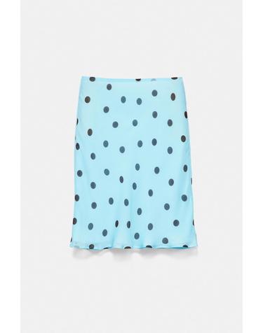 풀앤베어 폴카 도트 스트레이트 미디 스커트 7385/316 PALE TURQUOISE