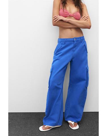 풀앤베어 블루 벌룬핏 카고 팬츠 7670/353 INK BLUE