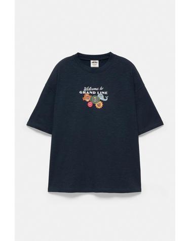 풀앤베어 원피스 그래픽 라운드넥 반팔 티셔츠 7231/517 DARK NAVY