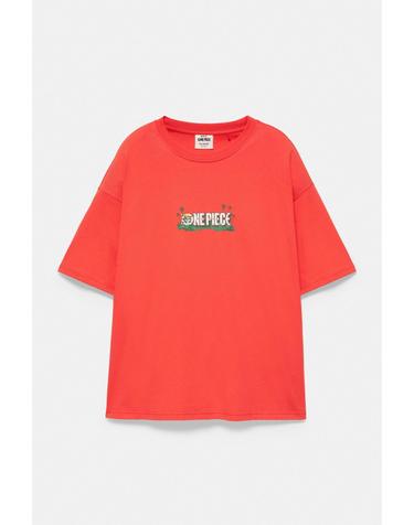 풀앤베어 원피스 그래픽 오버핏 반팔 티셔츠 7231/922 REDDISH