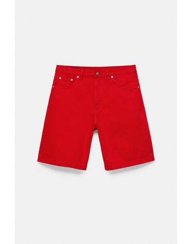 풀앤베어 배기핏 데님 버뮤다 반바지 7667/514 RED