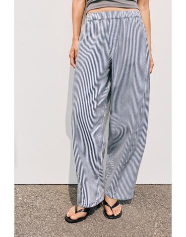 풀앤베어 스트라이프 배럴핏 포켓 팬츠 7670/318 NAVY