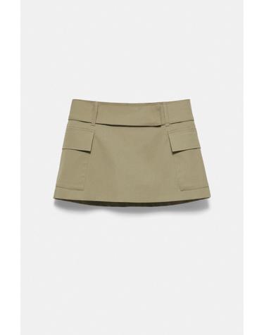 풀앤베어 카고 포켓 미니 스커트 팬츠 7665/320 HUNTING GREEN