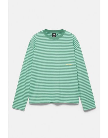 풀앤베어 스트라이프 라운드넥 면 긴팔 티셔츠 7232/531 GREEN