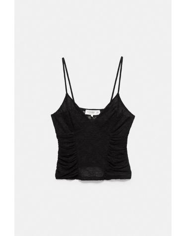 풀앤베어 레이스 코르셋 스타일 크롭 탑 7230/425 BLACK