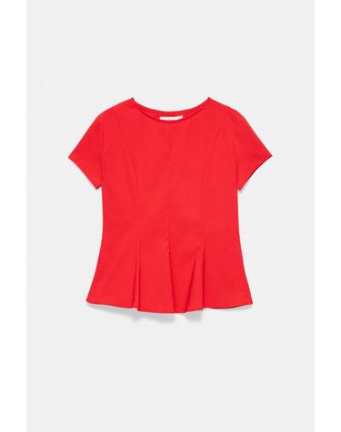 풀앤베어 페플럼 라운드넥 반팔 탑 7231/354 RED