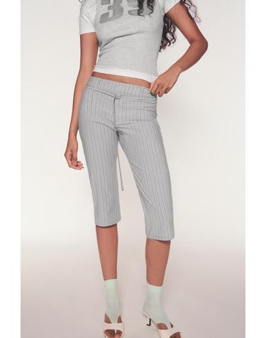 풀앤베어 스트라이프 벨트 카프리 팬츠 7670/330 STRIPED