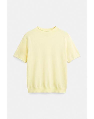 풀앤베어 슬림핏 라운드넥 반팔 니트 티셔츠 7540/349 YELLOW