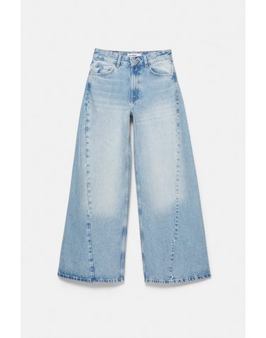 풀앤베어 하이웨이스트 슈퍼 와이드 청바지 7662/301 PALE BLUE