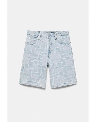 풀앤베어 자카드 데님 버뮤다 반바지 7667/510 PALE INDIGO