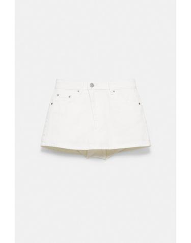 풀앤베어 크로스 데님 스커트 반바지 3385/400 WHITE