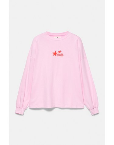풀앤베어 스타 그래픽 라운드넥 긴팔 티셔츠 7231/358 PINK