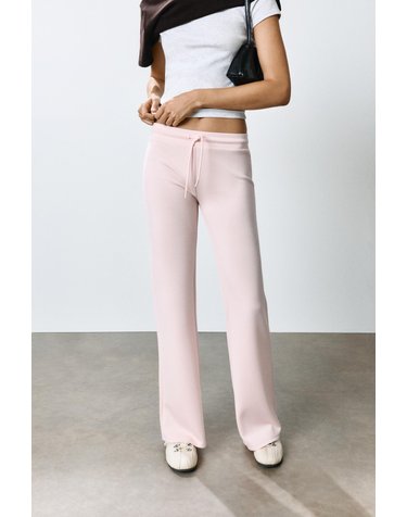 풀앤베어 모달 드로스트링 플레어 팬츠 7670/320 PASTEL PINK