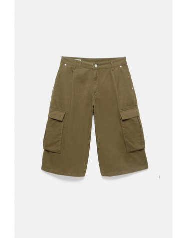 풀앤베어 카고 롱 버뮤다 팬츠 3667/312 KHAKI