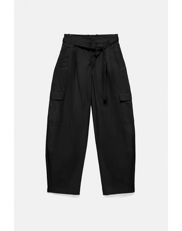 풀앤베어 벌룬핏 벨트 카고 팬츠 7670/336 FADED BLACK