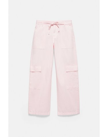풀앤베어 스트레이트 핑크 카고 팬츠 7670/365 PINK