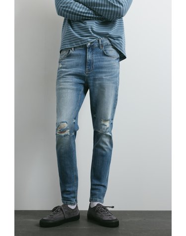 풀앤베어 디스트로이드 슬림핏 청바지 7660/521 MEDIUM BLUE