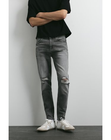 풀앤베어 디스트로이드 슬림핏 청바지 7660/521 DARK GREY