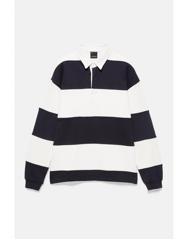 풀앤베어 스트라이프 자수 긴팔 폴로셔츠 7210/508 OFF WHITE