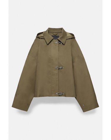 풀앤베어 토글 숏 트렌치 코트 7721/358 KHAKI