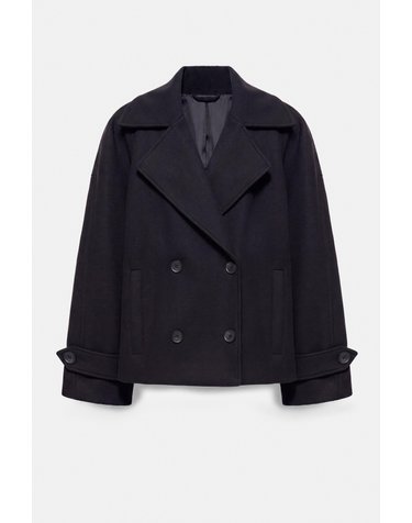 풀앤베어 라펠 칼라 펠트 텍스처 숏 코트 7720/311 NAVY