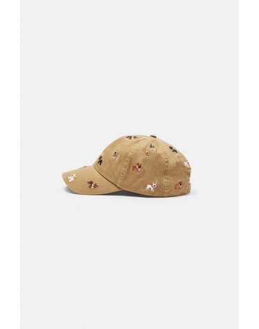 풀앤베어 강아지 자수 볼캡 캡모자 3004/341 OCHRE