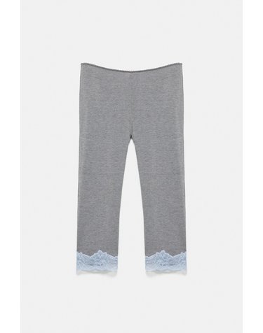 풀앤베어 레이스 트림 카프리 팬츠 7670/390 GREY MARL