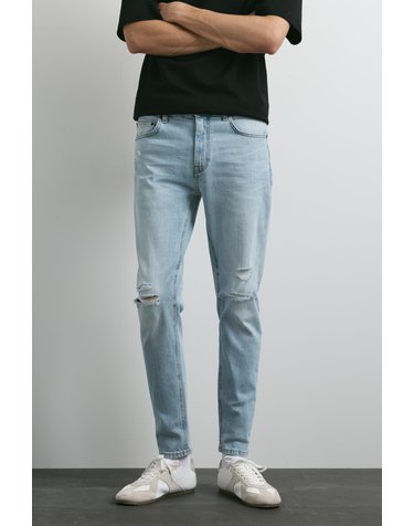 풀앤베어 디스트로이드 슬림핏 청바지 7660/521 PALE INDIGO