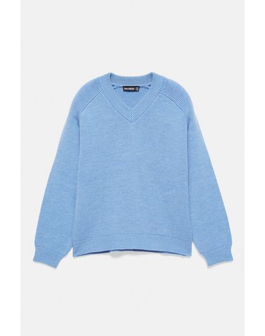 풀앤베어 브리오슈 스티치 V넥 니트 스웨터 7540/519 BLUISH GREY