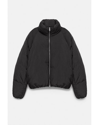 풀앤베어 하이넥 오버핏 숏 패딩 자켓 7720/318 BLACK