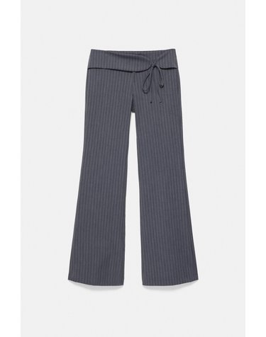 풀앤베어 핀스트라이프 타이 플레어 팬츠 7670/373 ANTHRACITE GREY