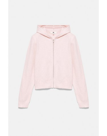 풀앤베어 골지 트림 후드 집업 가디건 7563/301 PINK