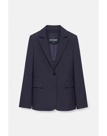풀앤베어 싱글 버튼 플랩 포켓 블레이저 3790/308 DARK NAVY
