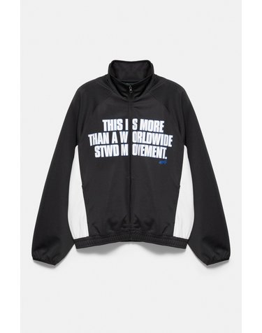풀앤베어 그래픽 프린트 집업 트랙 자켓 7551/595 BLACK