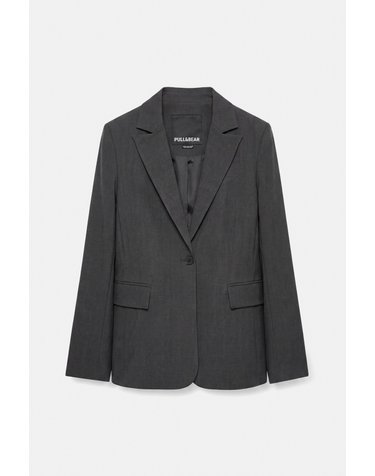 풀앤베어 라펠 칼라 테일러드 블레이저 3790/308 GREY MARL