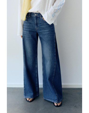 풀앤베어 하이웨이스트 와이드핏 청바지 7660/340 DARK NAVY