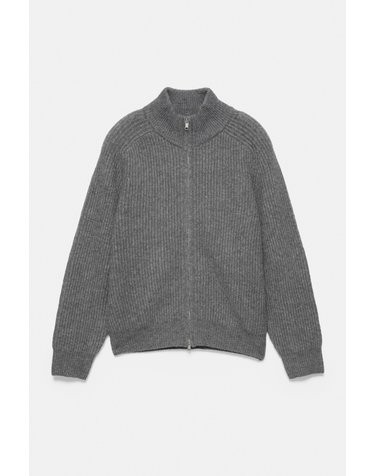 풀앤베어 골지 집업 니트 가디건 7563/502 DARK ANTHRACITE