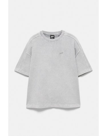 풀앤베어 워시드 라운드넥 반팔 맨투맨 7232/504 ANTHRACITE GREY