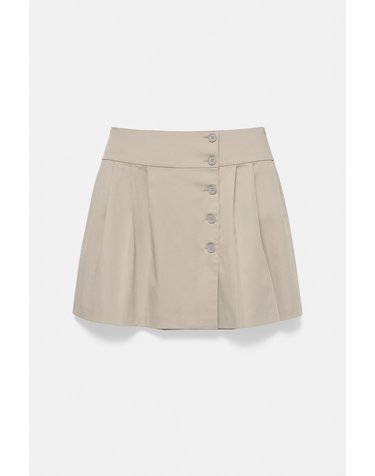 풀앤베어 플리츠 버튼 미니 스커트 7385/404 LIGHT CAMEL