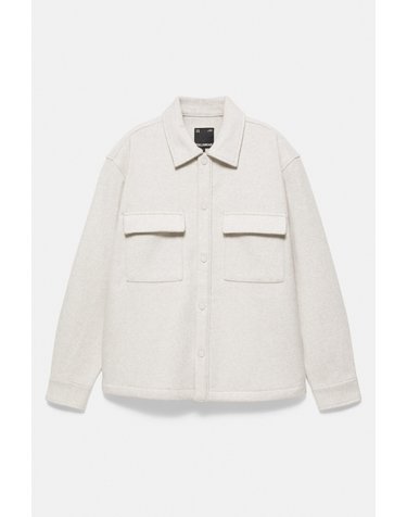 풀앤베어 플랩 포켓 버튼 오버셔츠 7460/550 OFF WHITE