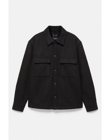 풀앤베어 플랩 포켓 버튼 오버셔츠 7460/550 BLACK