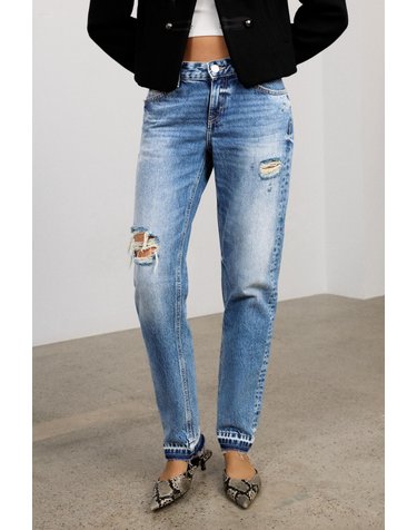 풀앤베어 슬림핏 디스트로이드 청바지 7660/402 MEDIUM BLUE