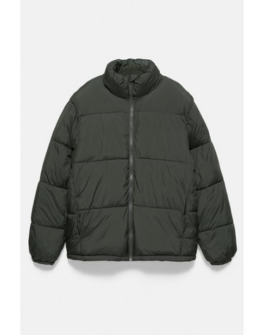 풀앤베어 하이넥 지퍼 숏 패딩 자켓 7720/509 GREEN MARL