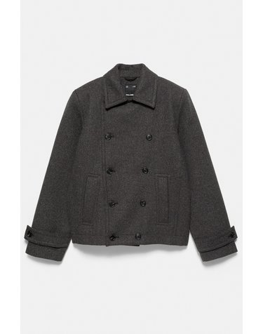 풀앤베어 펠트 텍스처 숏 싱글 코트 7721/554 DARK GREY