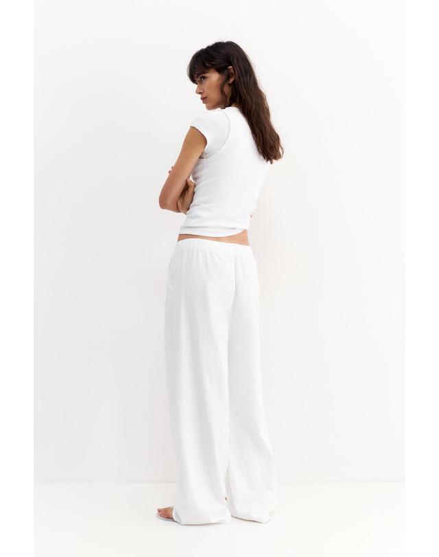 풀앤베어 풀앤베어 드로스트링 조거 데님 팬츠 3660/335 WHITE 화이트 착용컷